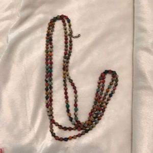 28” multicolored Woden bead necklace